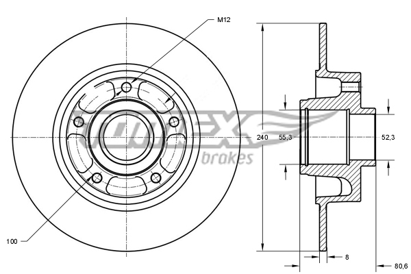 Brzdový kotúč TOMEX Brakes